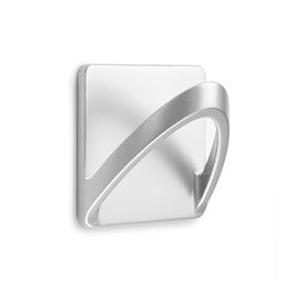 Inofix Colgador Cinta Cromo Adhesivo Resistente Agua PVC Baño Ducha 65x65x45mm Blister