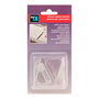 Inofix Pinza sujeta mantel transparente PVC blister 4 uds, fijación a presión, 33 x 50 x 14 mm para mesas exteriores