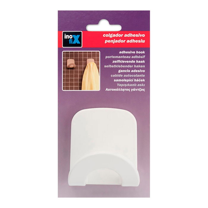 Colgador adhesivo arco blanco 2086-2-000 (blister) inofix