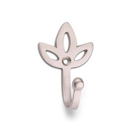 Inofix Colgador de Latón Modelo Tulipán Níquel Satinado para Sujeción de Prendas 66x40x42 mm