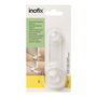 Inofix Tope de puerta y retenedor giratorio PVC transparente adhesivo 27 x 40 x 108 mm