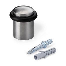 Inofix Tope de puerta con tórica, acero inoxidable y caucho, cromado mate