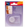 Inofix Tope y retenedor pinza adhesivo transparente 27 x 40 x 40 mm para puertas de interior