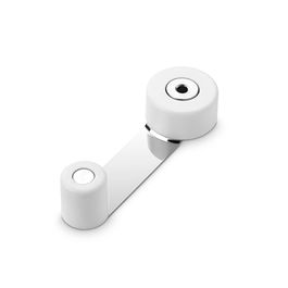 Inofix Tope retenedor giratorio metalico blanco (blister) para puertas de interior