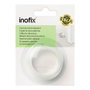 Inofix Tope de puerta cilíndrico PVC y caucho transparente adhesivo extrafuerte 18x46x46 mm blister