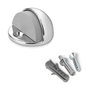 Inofix Tope de puerta de metal y silicona cromado