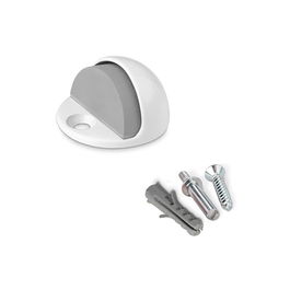 Inofix Tope de Puerta Metálico Blanco con Tornillo Fijación Zamac 26x45x45mm