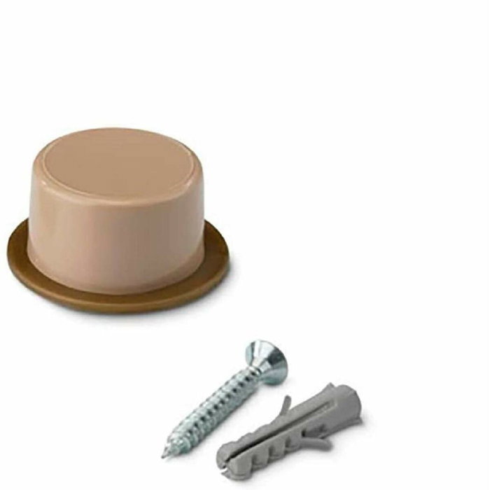 Inofix Tope de puerta de PVC beige, 2 uds Inofix Tope de puerta de PVC beige, 2 uds