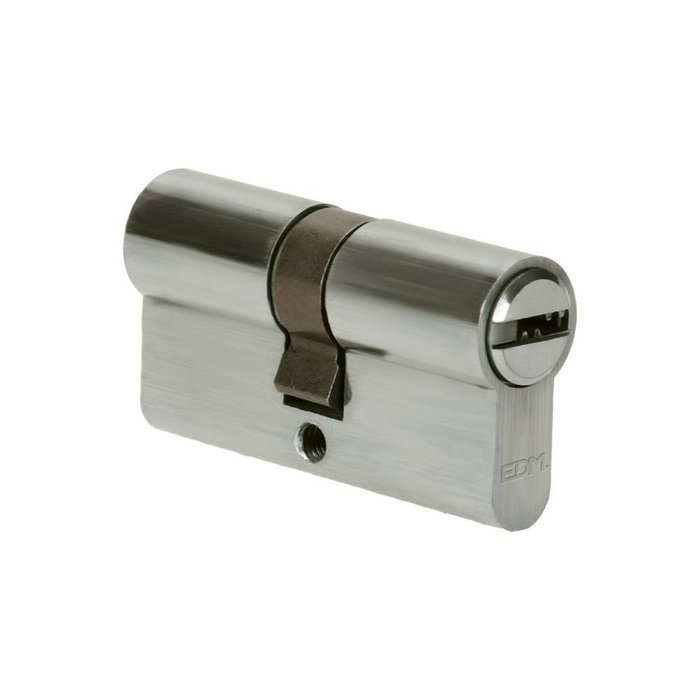 Edm Cilindro 60mm (30+30mm) niquelado leva larga r15 con 5 llaves de seguridad
