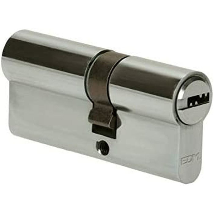 Edm Cilindro 70mm (40+30mm) niquelado leva corta r13 con 5 llaves seguridad