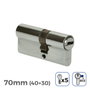 Edm Cilindro 70mm (40+30mm) niquelado leva corta r13 con 5 llaves seguridad