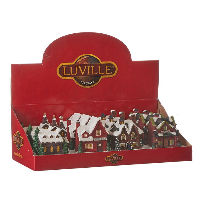 Casita de navidad modelos surtidos 10x5,5x8,5cm