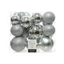 Decoris Bolas Decoración Árbol de Navidad, Plata Brillante, 26 Unidades, Ø6/8/10 cm, Varios Tamaños