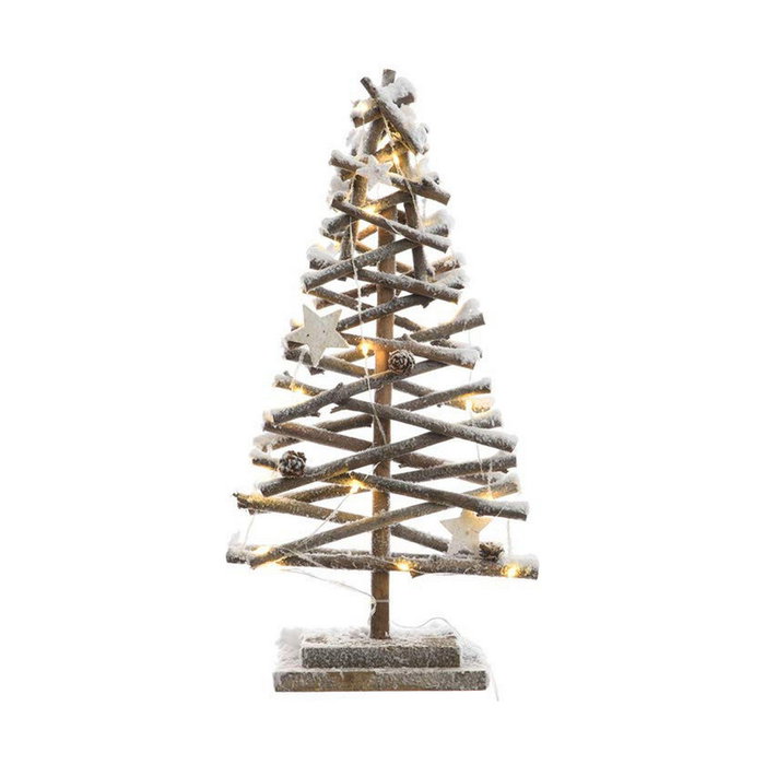 Decoris Árbol de troncos micro LED efecto nevado 25 x 12 x 50 cm Decoris Árbol de troncos micro LED efecto nevado 25 x 12 x 50 cm