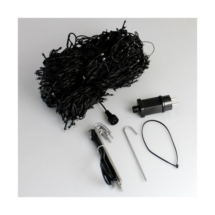 Cortina de luces LED Blanco cálido 360 leds 8 m