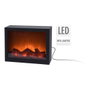 Iluminación Decorativa Chimenea de LED Negro Metal 29 x 10 x 23 cm Efecto Fuego Real
