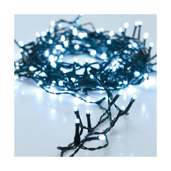 Guirnalda de 96 leds blanco frío con cable negro y 7,5 m