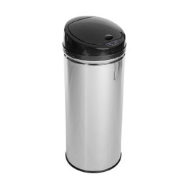 5Five Papelera con sensor de apertura automática Alpha 42 l plata/negro