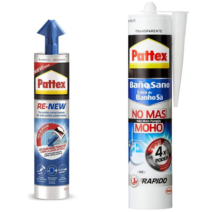 Pattex Re-new Silicona sanitaria blanco mate 280 ml