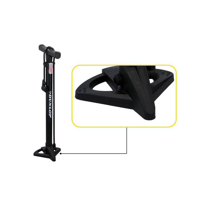 Dunlop Bomba de pie para bicicletas negra
