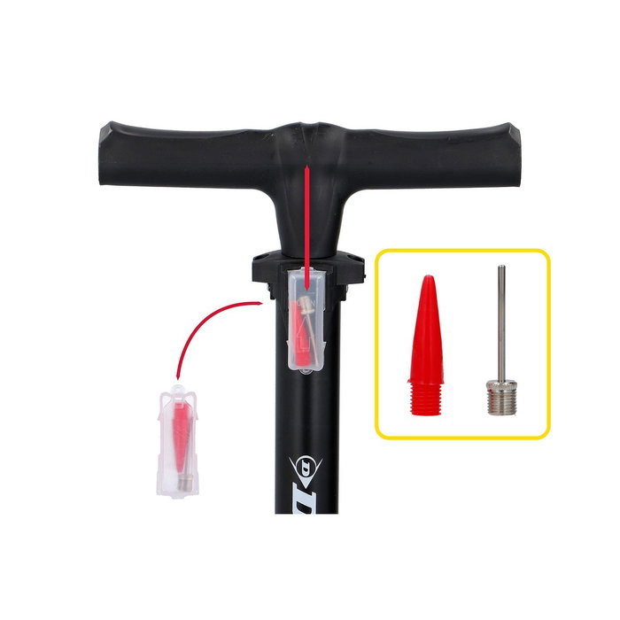 Dunlop Bomba de pie para bicicletas negra