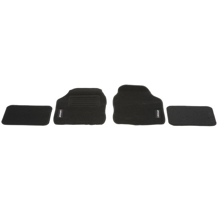Dunlop Juego de alfombrillas de coche de 4 piezas Negro Dunlop Juego de alfombrillas de coche de 4 piezas Negro