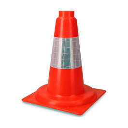 Cono de señalización de polipropileno naranja reflex 30cm