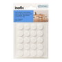 Inofix Plasfix Fieltro adhesivo circular sintético blanco Ø17 mm 3 mm 20 uds blister