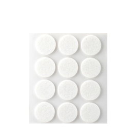 Inofix Plasfix Pack 12 Fieltros Adhesivos Blancos Sinteticos Ø22mm Lana Acrílica Protección Suelo