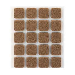 Inofix Fieltro Adhesivo Cuadrado Marrón 17 x 17 mm (20 uds)