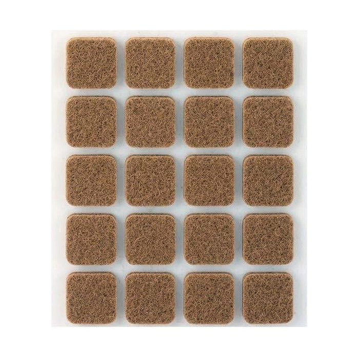 Inofix Fieltro Adhesivo Cuadrado Marrón 17 x 17 mm (20 uds)
