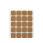 Inofix Plasfix Pack 20 Fieltros Adhesivos Marrón Sintéticos Lana Acrílica 17x17x3mm