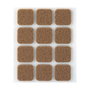 Inofix Fieltro adhesivo cuadrado marrón 22 x 22 mm, 12 uds