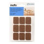 Inofix Plasfix Fieltro Adhesivo Cuadrado Marrón 29x23 mm Pack 9 Unidades Blister