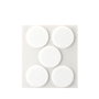 Inofix Plasfix Pack 5 Fieltros Adhesivos Blancos Sinteticos Ø34mm para Proteger el Suelo y Silenciar Ruido