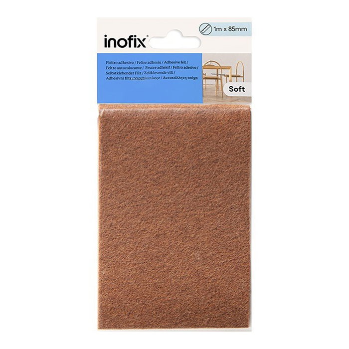 Inofix Plasfix Placa fieltro adhesivo sintético marrón 1000 x 85 mm blister