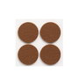 Inofix Plasfix Pack 4 Fieltros Adhesivos Marrón Sintéticos Ø38mm para Protección de Suelos
