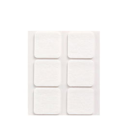 Inofix Plasfix Pack 6 Fieltros Blancos Sintéticos Adhesivos 31x31mm para Protección de Suelos