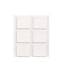 Inofix Plasfix Pack 6 Fieltros Blancos Sintéticos Adhesivos 31x31mm para Protección de Suelos