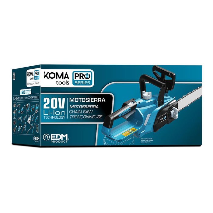 Koma Tools Motosierra 20v-ms 20v (sin batería ni cargador) Capacidad de Corte 245mm 63 x 23,2 cm