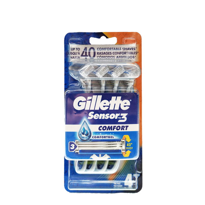 Gillette Sensor3 Comfort Maquinilla de Afeitar Azul, 4 Unidades Gillette Sensor3 Comfort Maquinilla de Afeitar Azul, 4 Unidades