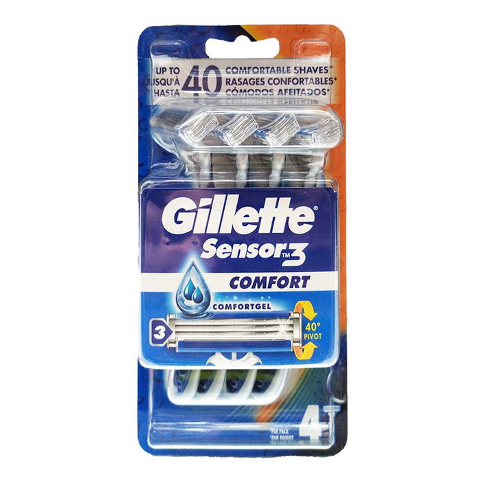 Gillette Sensor3 Comfort Maquinilla de Afeitar Azul, 4 Unidades Gillette Sensor3 Comfort Maquinilla de Afeitar Azul, 4 Unidades