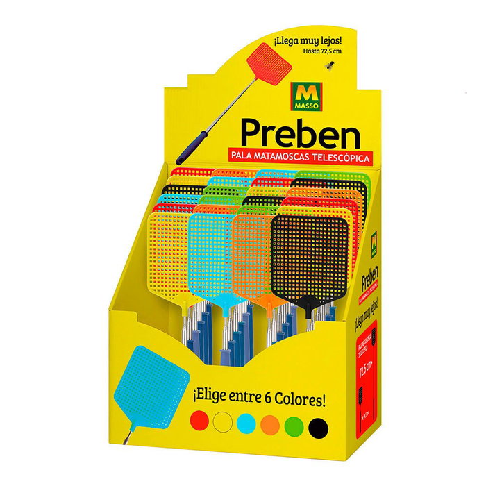 Massó Pala Matamoscas Telescópica Extensible 29,5-72,5 cm Colores Surtidos Massó Pala Matamoscas Telescópica Extensible 29,5-72,5 cm Colores Surtidos