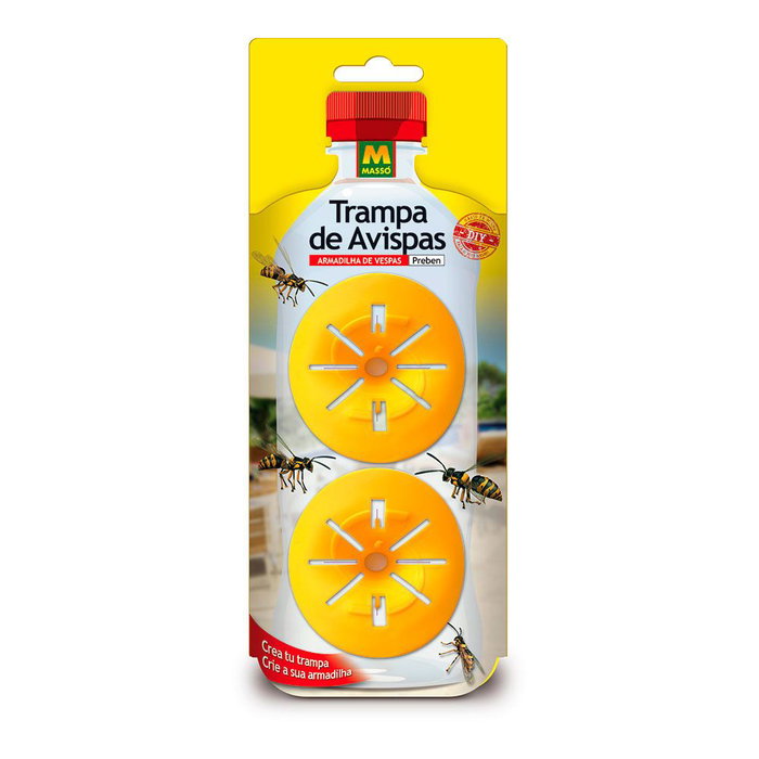 Massó Trampa para avispas, 2 unidades para control en piscina, terraza, jardín y huerto Massó Trampa para avispas, 2 unidades para control en piscina, terraza, jardín y huerto
