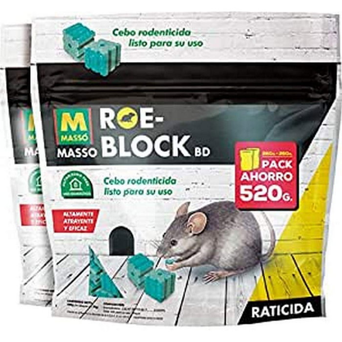 Massó Raticida Roe-Block 260 g + 260 g Massó Raticida Roe-Block 260 g + 260 g