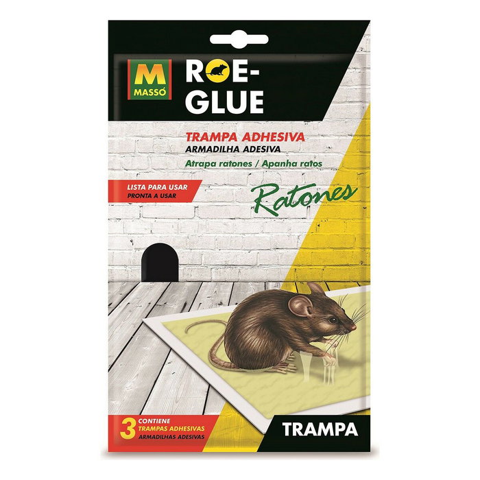 Massó Trampa adhesiva para ratones, blister 3 uds Massó Trampa adhesiva para ratones, blister 3 uds