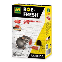 Massó Roe-Fresh Cebo Rodenticida en Pasta Fresca Caja 150 g Control Ratas y Ratones Interior/Exterior