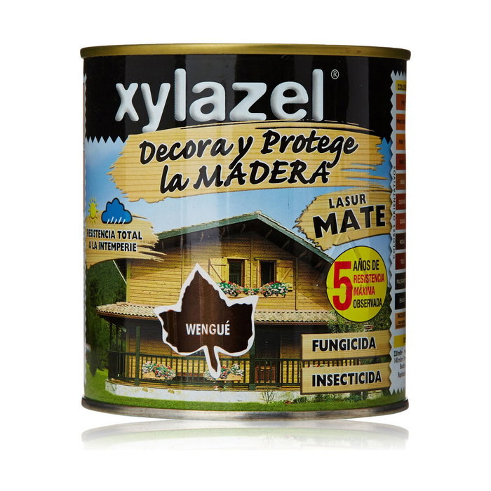 Xylazel Protector madera plus decora wengue mate 375 ml
