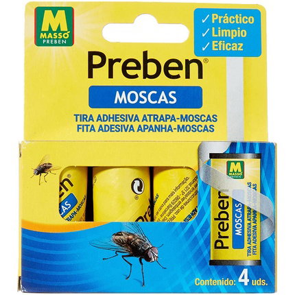 Massó Pack de 4 Tiras Atrapamoscas