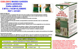 Massó Cinta Adhesiva para Árboles 5m x 14cm con Alambre